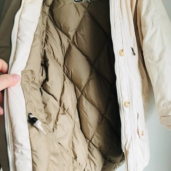 Pacific Trail Cream Hooded Down Jacket Size S - Picture 5 of 11